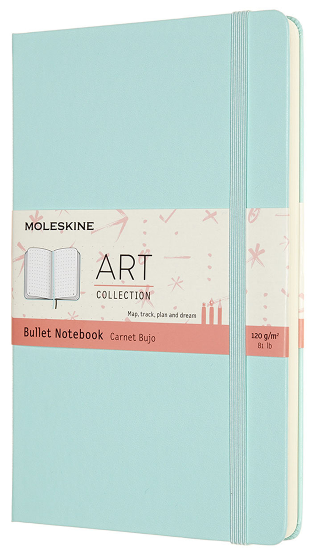 Блокнот Moleskine Art BULLET (ARTBULNT3B24) 13х21 cм, 160 стр. в точку (пунктир), аквамарин