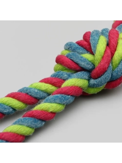 Игрушка резиновая Кость с ручкой из каната