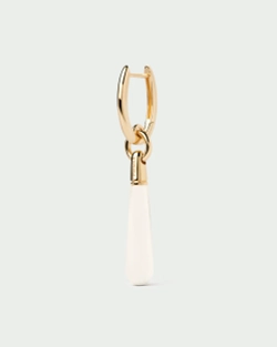 Одиночная серьга Rock Crystal Large Jupiter серебро 925 пробы покрытое золотом