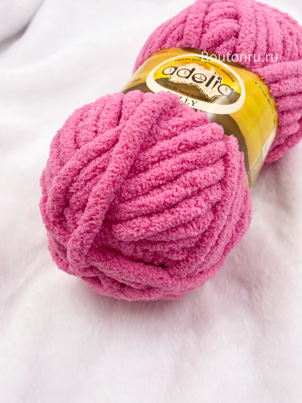 Пряжа ADELIA "ДОЛЛИ" / "DOLLY" 100% полиэстер 100 г 40 м ± 3 м №25 яр. розовый