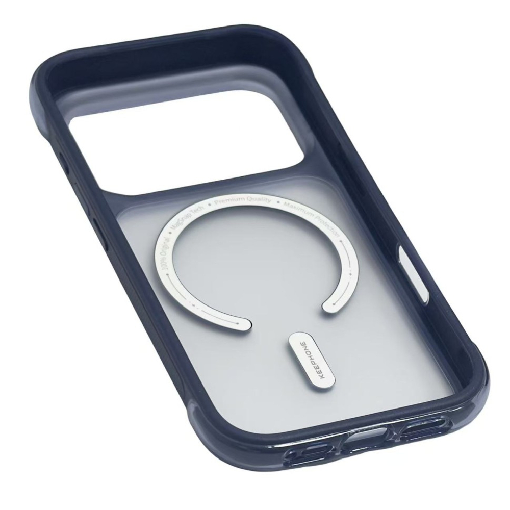 Накладка для i-Phone 17 Pro Keephone Monica Airbag сине-прозрачный