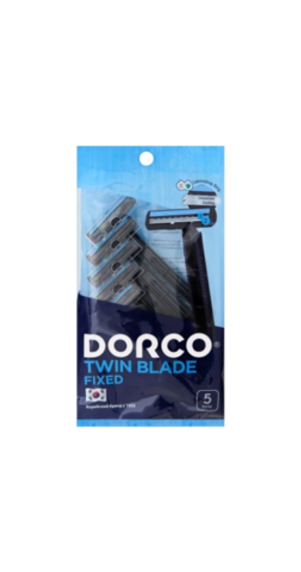 Одноразовый бритвенный станок DORCO TG-708 (5 шт.), 2 лезвия, увл. Полоса