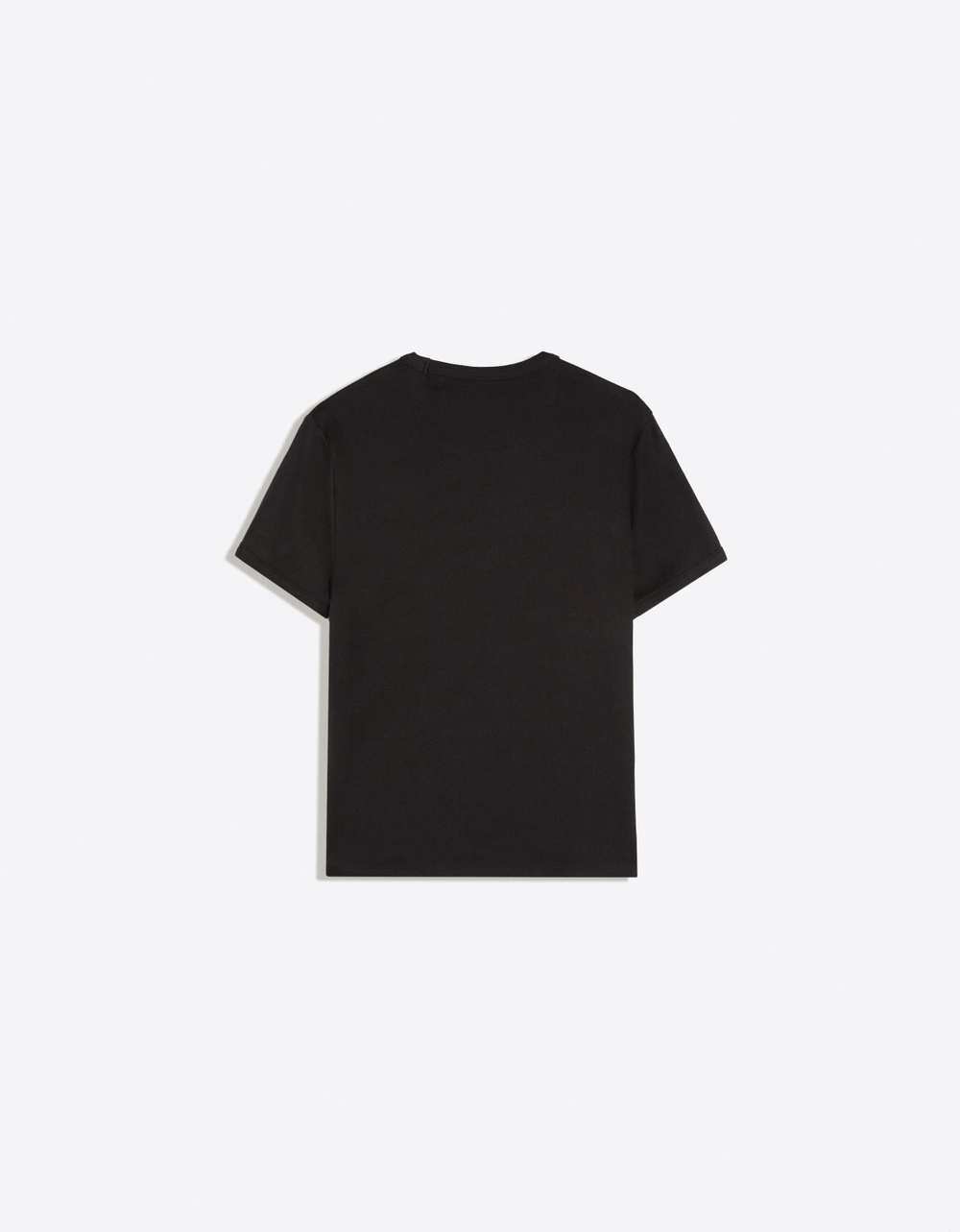 Мужская футболка slim fit в рубчик с коротким рукавом - BERSHKA