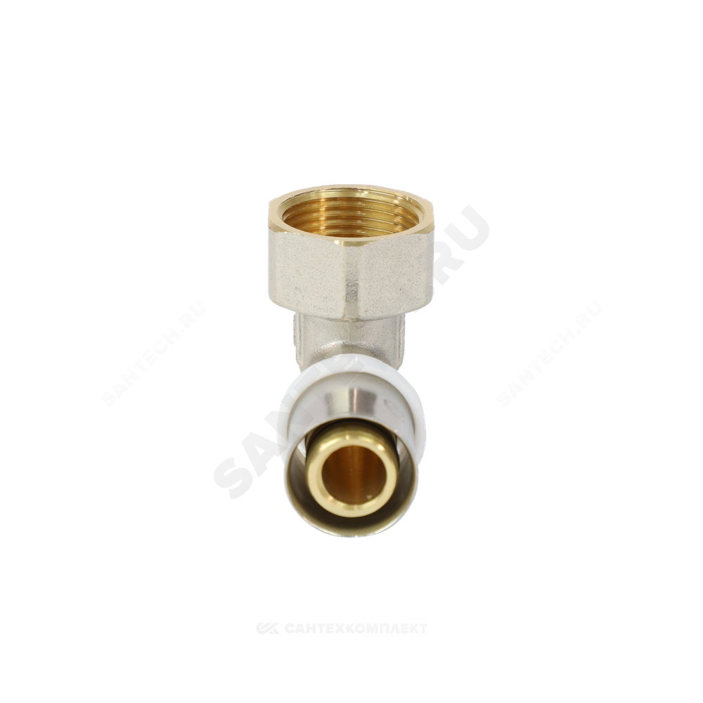 Угольник МП латунь никель пресс Дн 16х3/4"х90гр ВР ГОСТ 32415-2013 8007 Aquasfera 8007-02