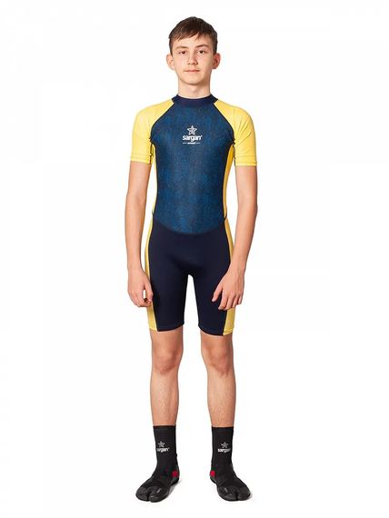 Гидрокостюм детский Sargan Sport 1082/BL 2 мм синий/песочный