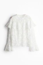 Кружевная блузка с воланами - H&M