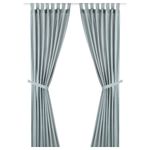 Комплект штор IKEA LENDA (ЛЕНДА), Светло-бирюзовый, 140х250 см, 2 шт