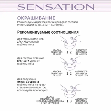 ESTEL Безаммиачная краска для волос SENSATION DE LUXE, 10/66 светлый блондин фиолетовый интенсивный, 60 мл