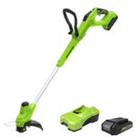 Аккумуляторный триммер Greenworks G24LT28K2, 24v, (2107107UA), 28 см, АКБ 2 А·ч и ЗУ