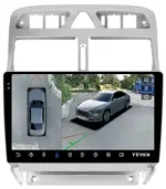 Магнитола для Peugeot 307 2001-2008 - Teyes CC3-2K-360 на Android 10, Быстрая, 2K QLED, CarPlay, 4G SIM-слот, 4 камеры в комплекте