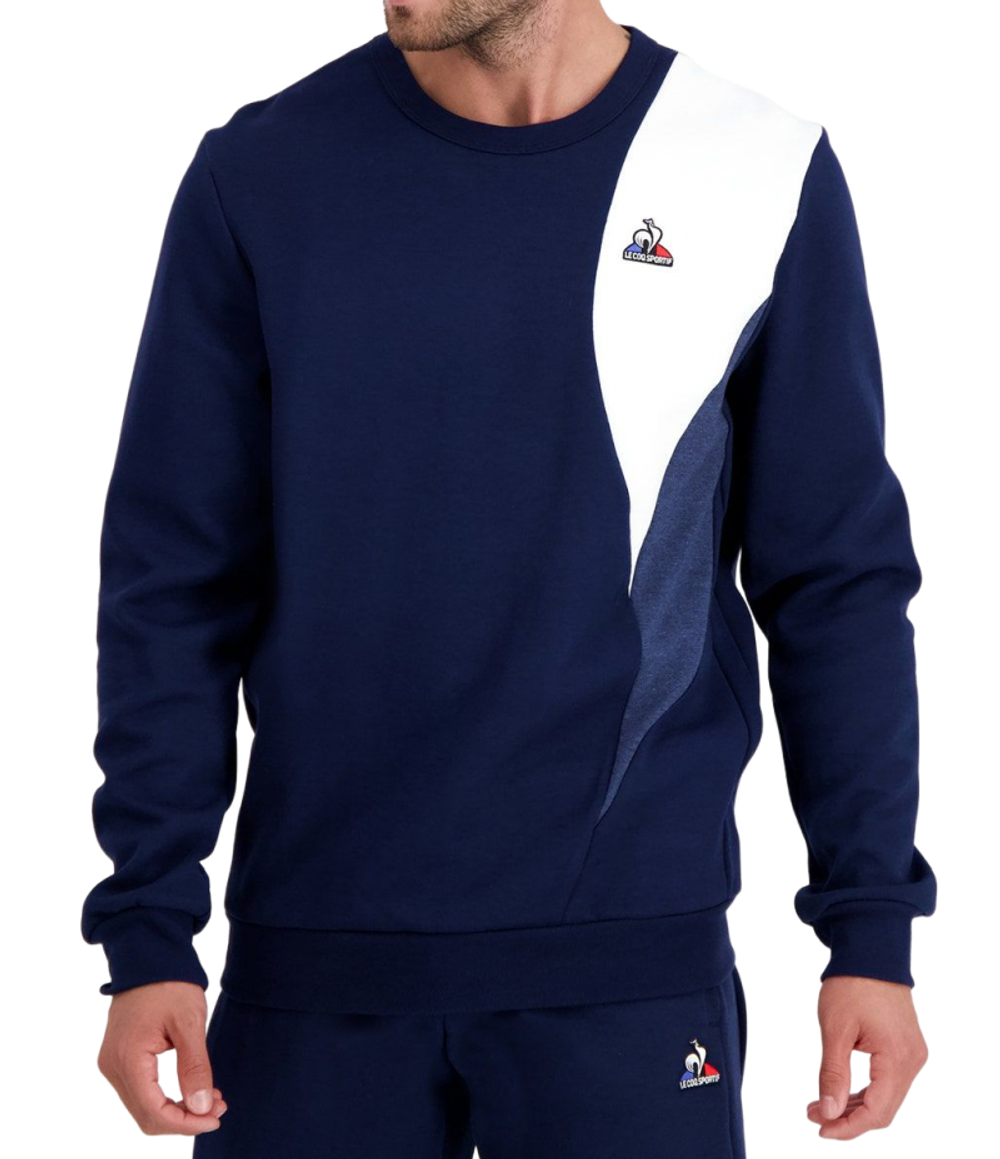 Мужская теннисная кофта Le Coq Sportif SAISON 1 Crew Sweat N°1 SS23 - небесный