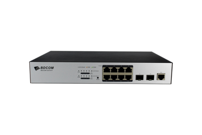 Управляемый коммутатор BDCOM S2510-P, 8 портов 1Гбит/с, 2 SFP порта 1Гбит/с, PoE