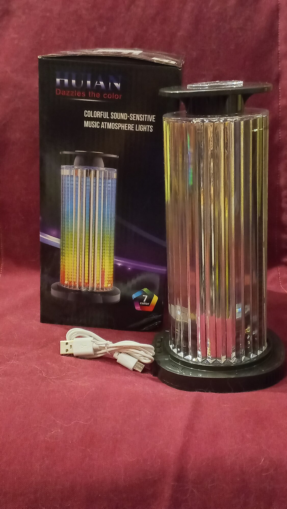 Светильник RGB, настольный ночник, цветомузыка, Bluetooth-динамик