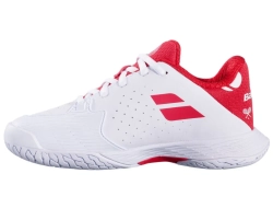 Детские теннисные кроссовки Babolat Propulse Junior 3 Wimbledon All Court - white/red