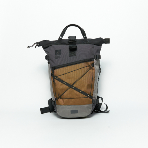 Рюкзак Rolltop Grubo 500 M бежево-коричневый/серо-зеленый/мокрый асфальт