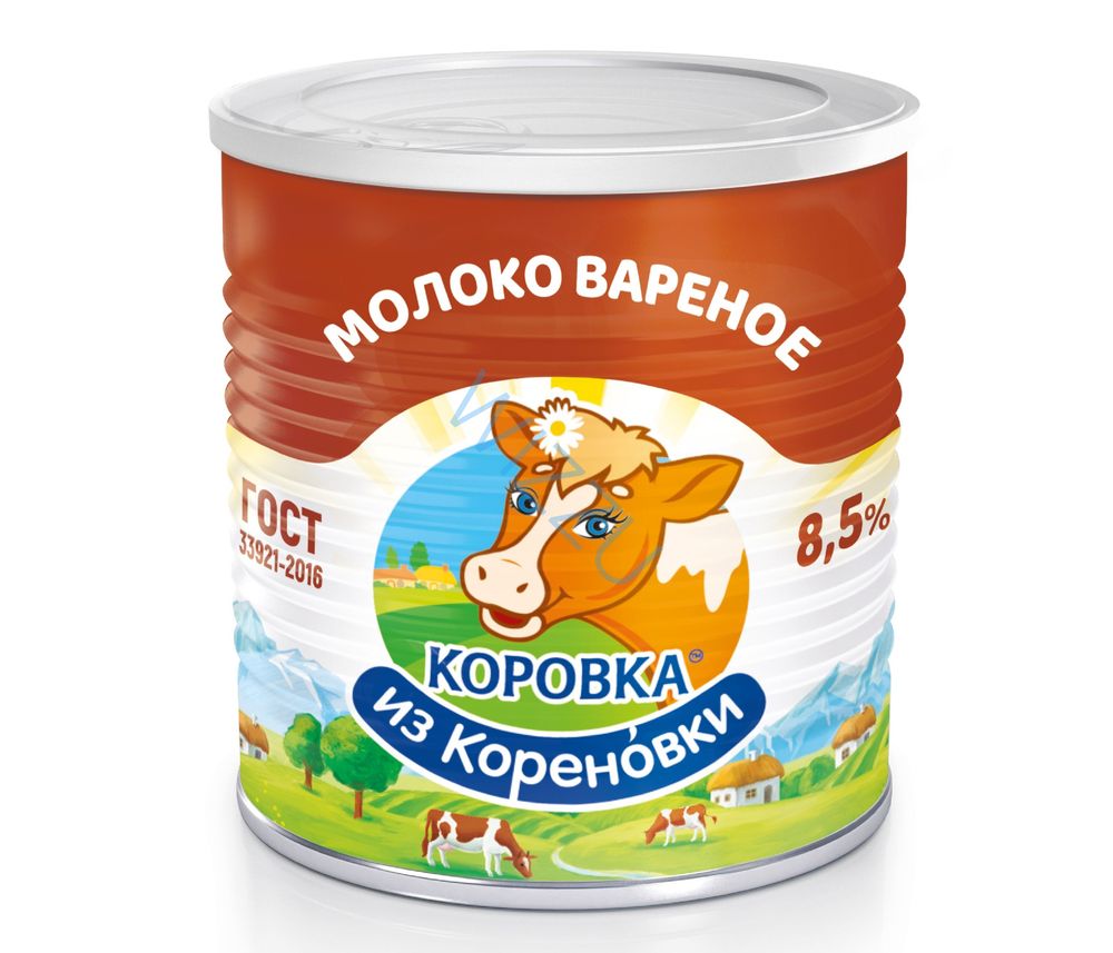 Сгущенное молоко Кореновский МК Варенка 8,5% ж/б 360г ключ крышка