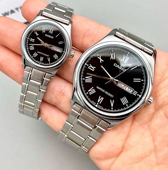Парные часы Casio Standard: MTP-V006D- 1B и LTP-V006D- 1B