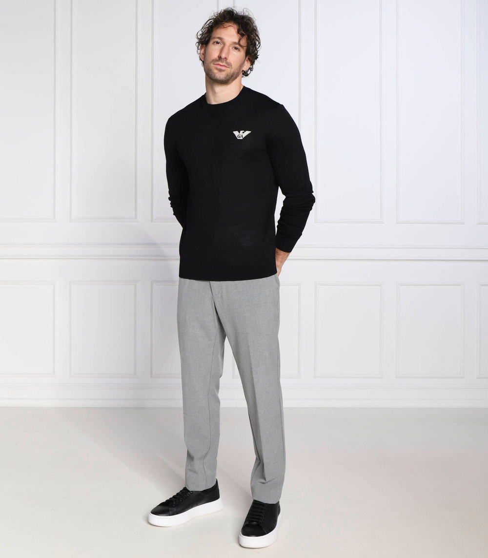 Хлопковый свитер Emporio Armani - графитовый(6L1MXG 1MJVZ)