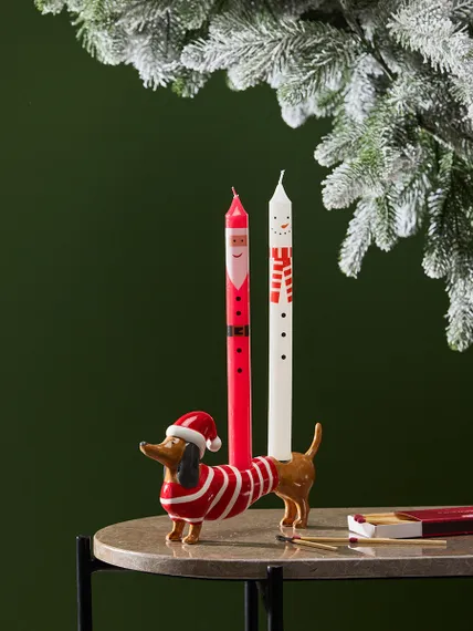 Набор из двух новогодних свечей Зимние Гости из коллекции new year essential, 25см