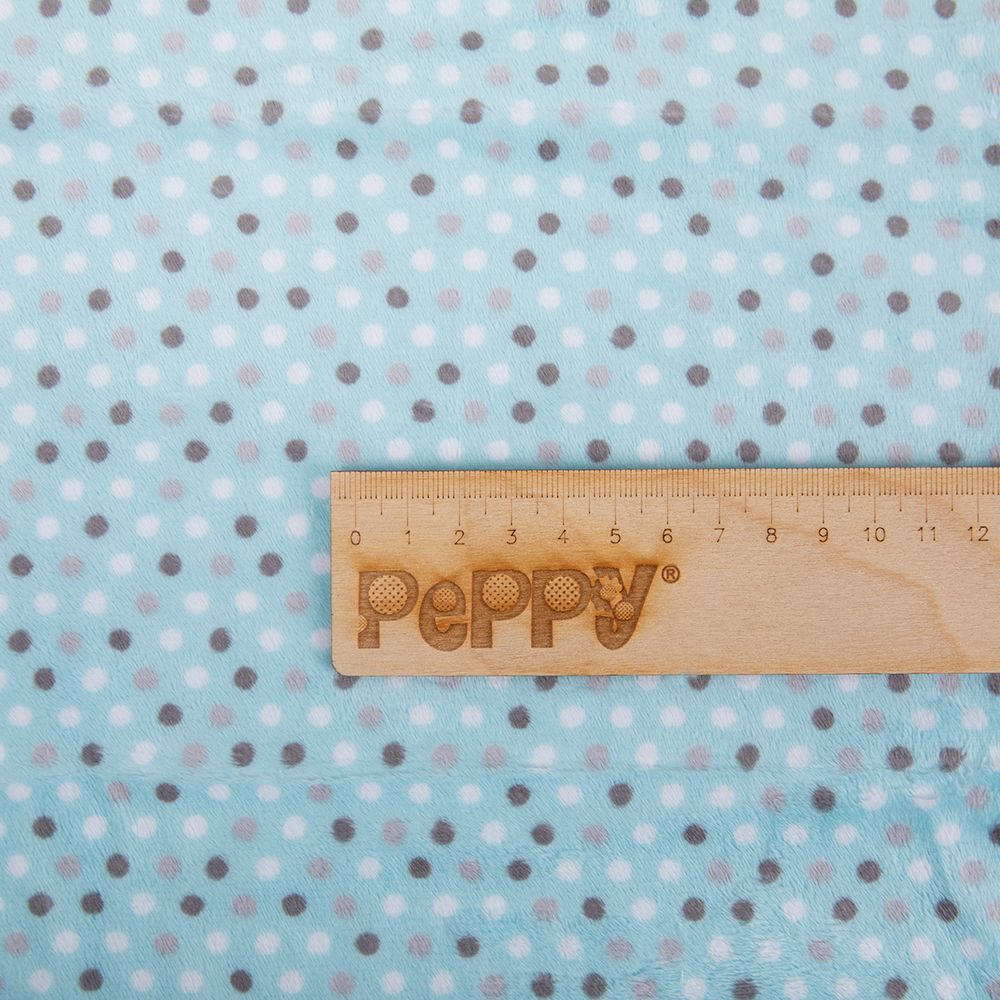 Плюш (ткань) Peppy Mockingbird Cuddle 440 г/м², 48х48 см, dottie dot saltwater Плюш (ткань) Peppy Mockingbird Cuddle 440 г/м², 48х48 см, dottie dot saltwater