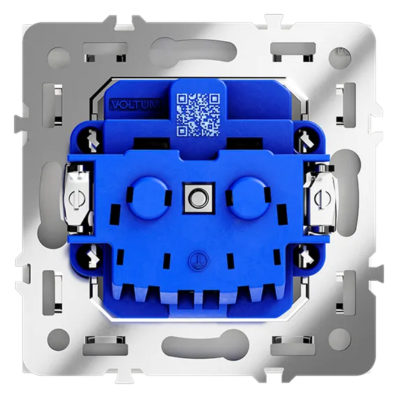 Розетка электрическая с заземлением Voltum S70 Белый матовый VLS040102