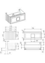 Тумба с раковиной La Fenice Cubo 80 см FNC-01-CUB-BG-80 матовая синяя