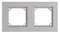 Рамка пластиковая на 2 поста Systeme Electric AtlasDesign Aqua Алюминий ATN440302