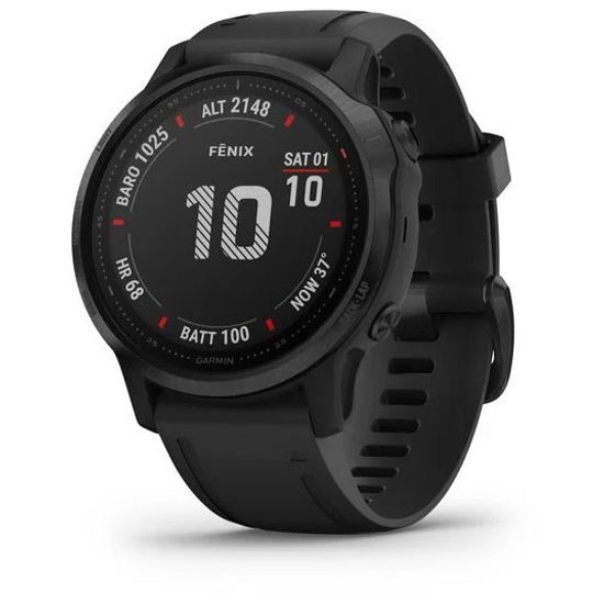 Мультиспортивные часы Garmin Fenix 6S Pro - черные с черным ремешком 010-02159-14