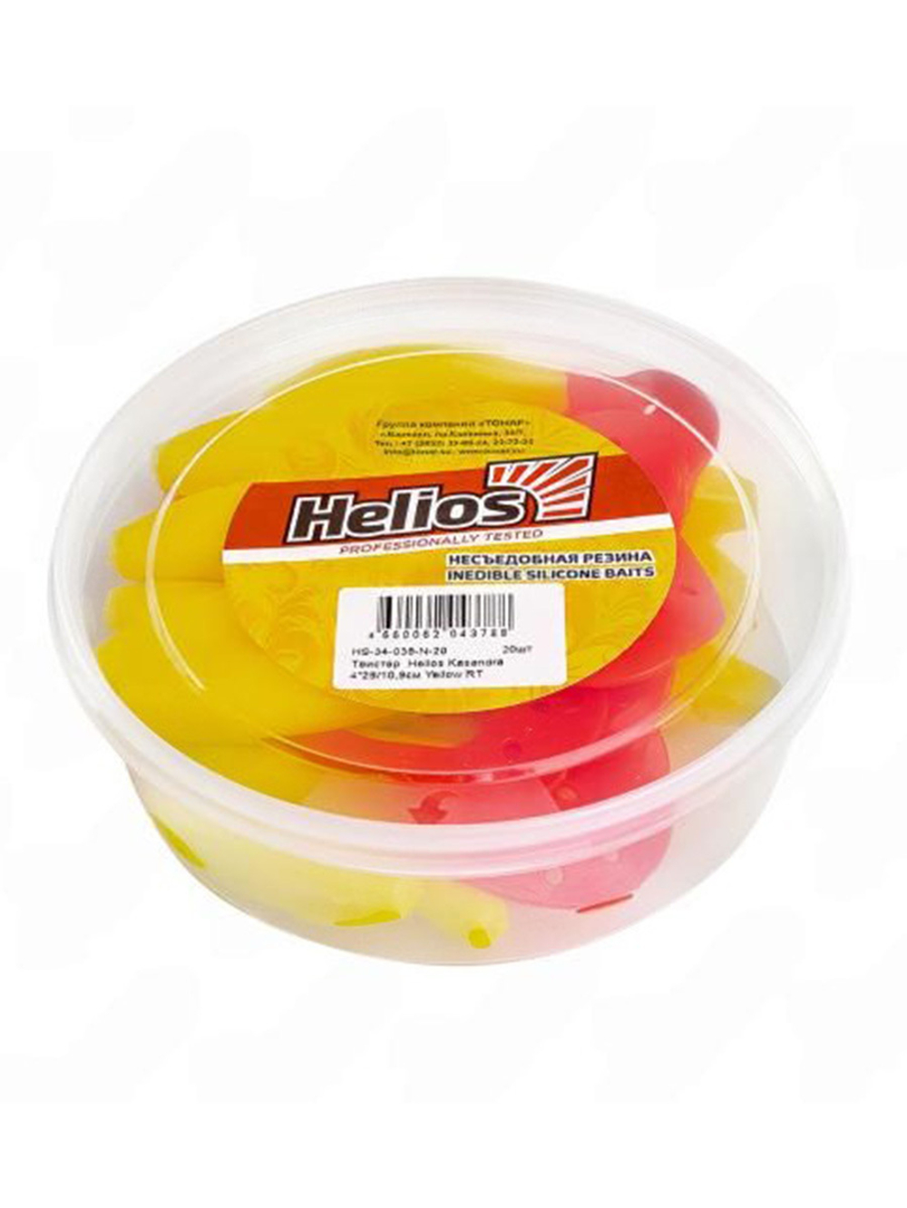 Твистер несъедобный Helios Kasandra 4"29/10,9см Lime 100шт. (HS-34-008-N)