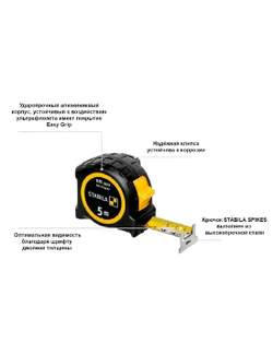 Промонабор: Молоток PICARD + рулетка STABILA + уровень STABILA 0070080-001