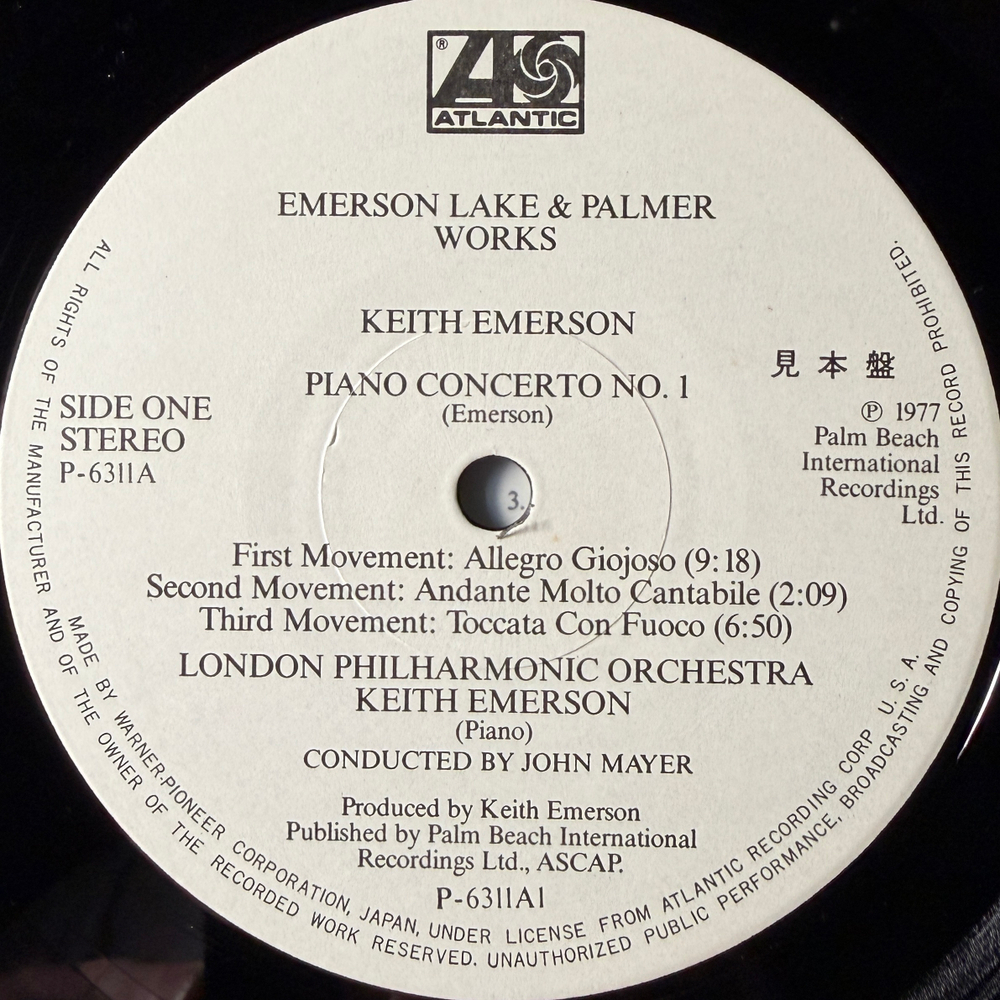 Emerson Lake & Palmer – Works (Volume 1) 2LP (Япония 1977г.) Promo