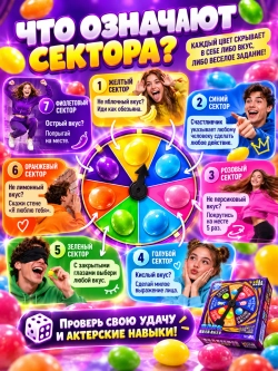 Конфеты Игра-Рулетка в стиле "Bean Boozled" 18 г * 4 шт