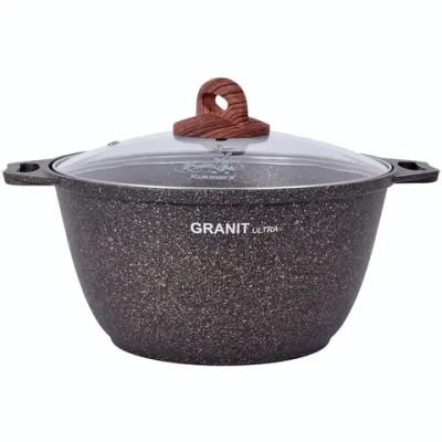 Кастрюля 4л «Granit ultra» (original) со стеклянной крышкой, АП линия кго42а