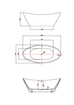 Ванна акриловая Vincea VBT-203, 1800*850*650, цвет белый, щелевой перелив