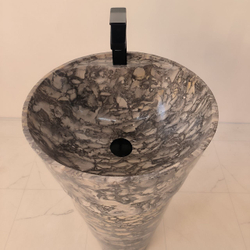 Раковина напольная из мрамора Pedestal Doreng Spiral MN-04201 (45*45*90 см)