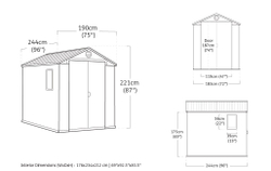 Пластиковый сарай Keter Darwin 6x8 brown