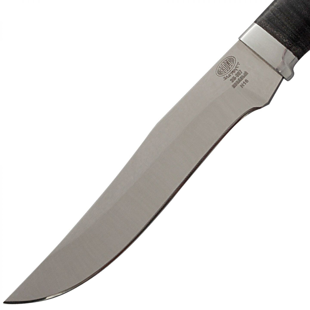Нож Н16 Егерь (40Х10С2М (ЭИ-107), дюраль, кожа, ЗЗОСС