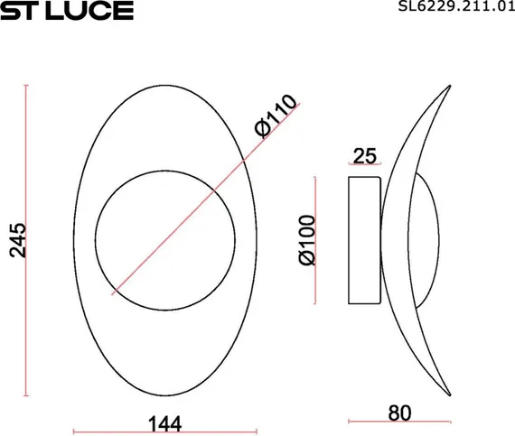 Настенный светильник Pearl SL6229.211.01 ST Luce