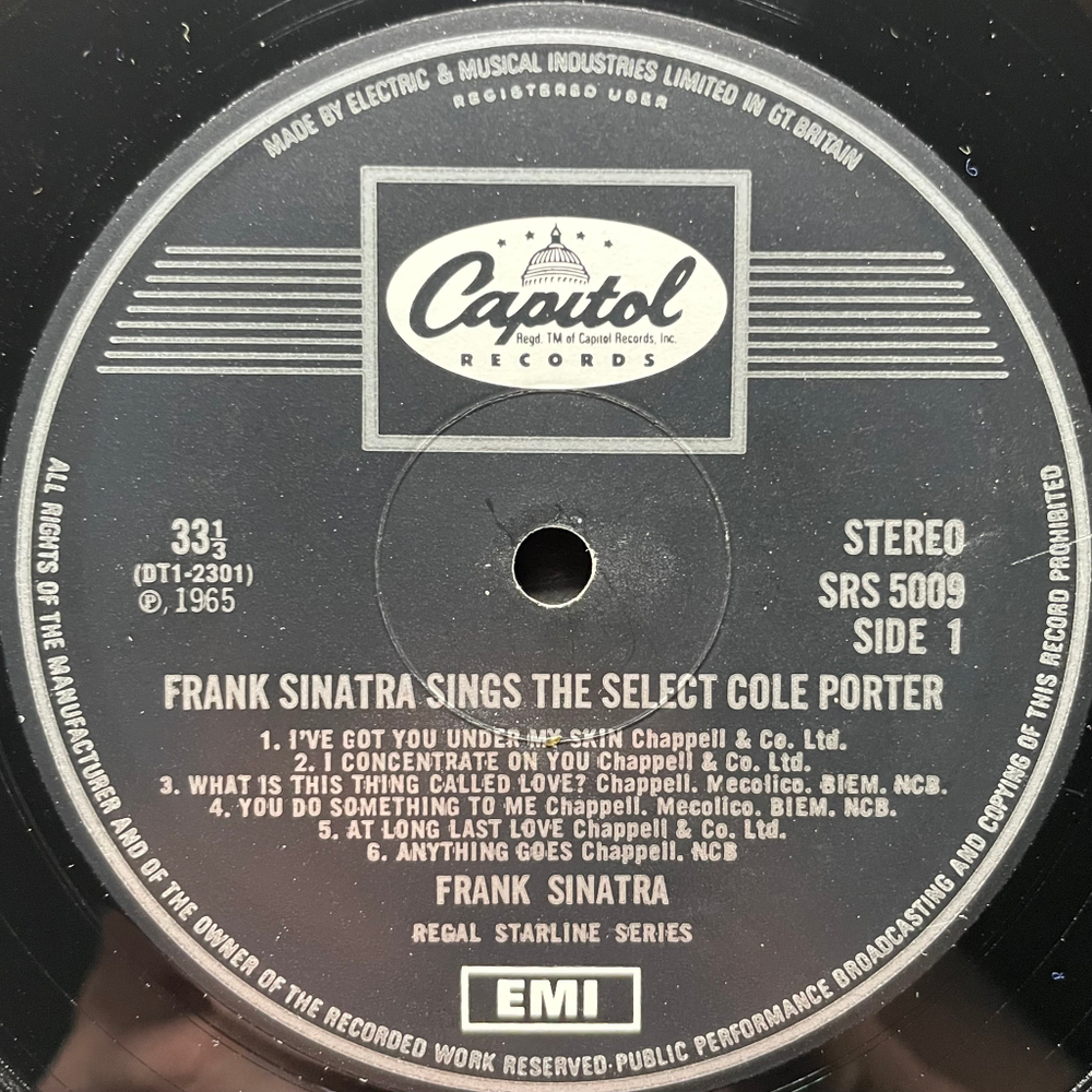 Frank Sinatra - Sings The Select Cole Porter (Англия 1969.)