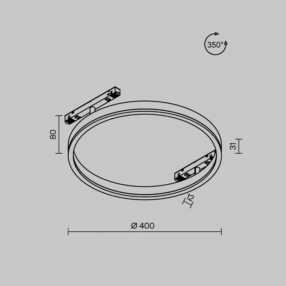 Накладной светильник Maytoni Rim TR227-2-24W4K-B