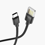 Кабель USB - Type-C Hoco U55 (оплетка нейлон) Черный