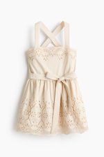 Платье с вышивкой — Светло-бежевый — H&M 1336837