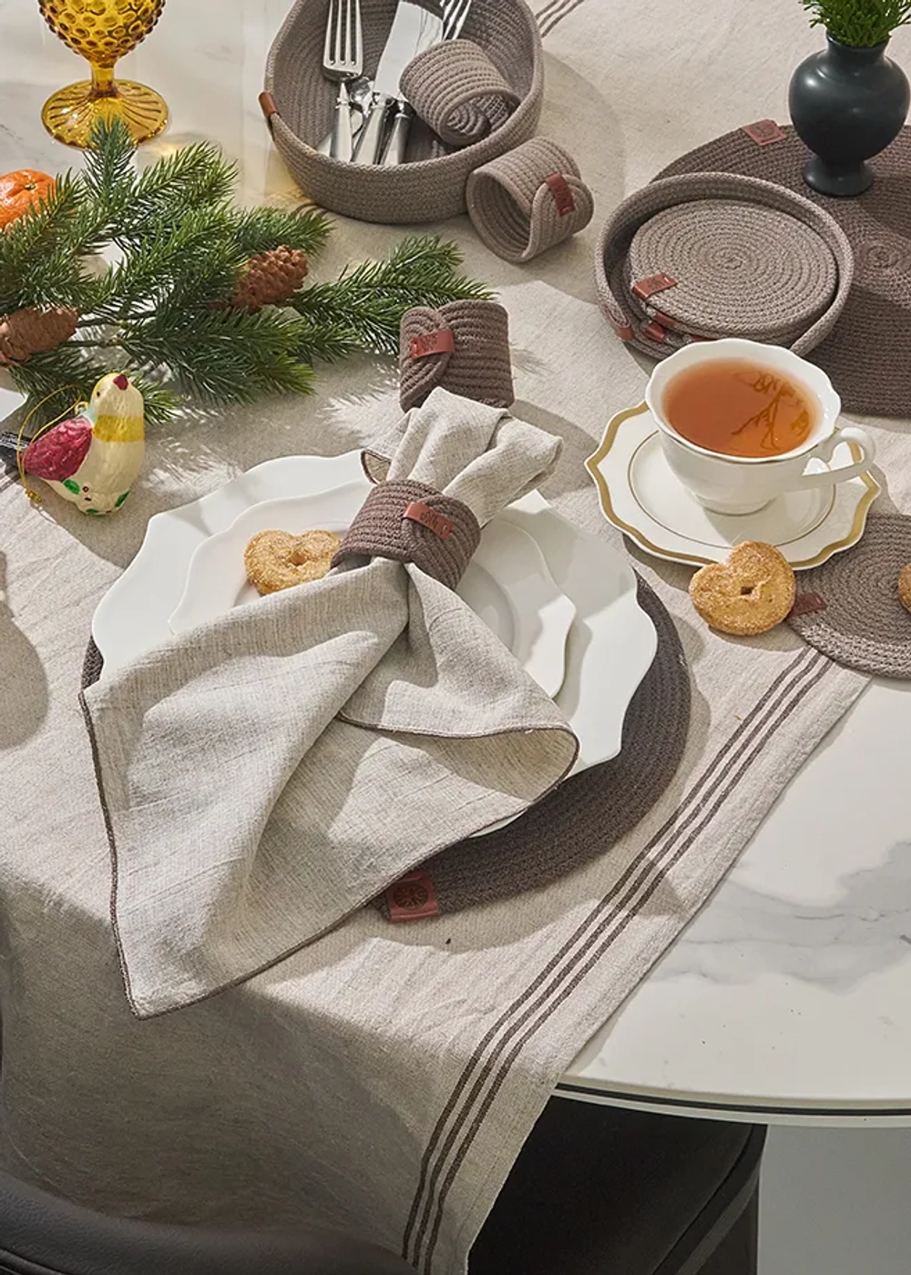 Сервировочная салфетка Luxberry Linen Шоколадный