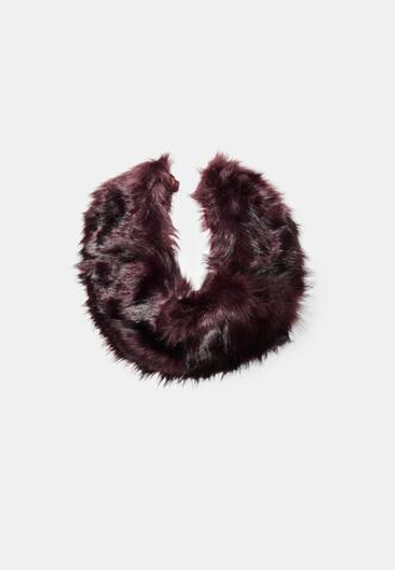 STRADIVARIUS Снуд из искусственного меха, бургунди