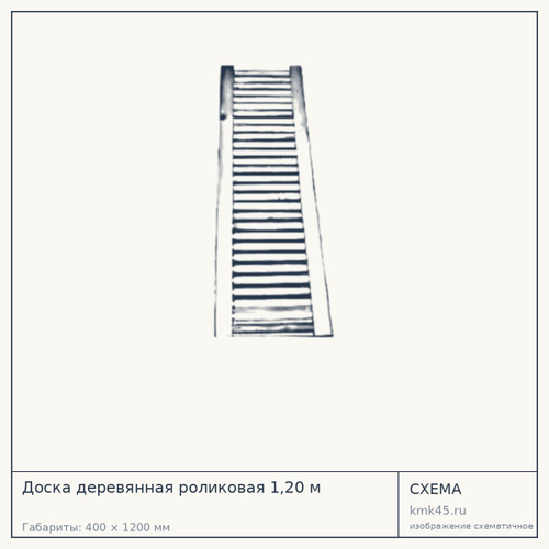 Доска деревянная роликовая 1,20 м — от 3 200 ₽