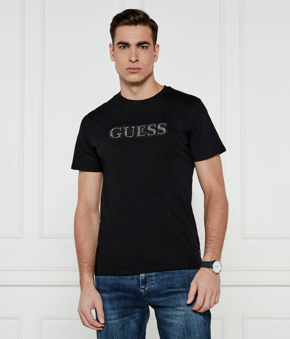 Футболка EMBELLISHED LOGO GUESS - черный(M4BI64 K9RM1)