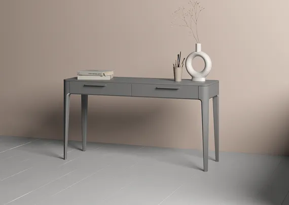 Консоль Type oak 2 ящика ширина 140 см (серый)