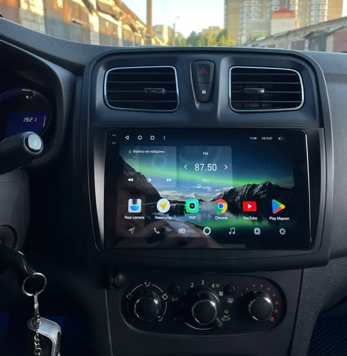 Магнитола для Renault Logan/Sandero 2014+ - Kuberg QLed+2K, Android 14, TS105, Быстрейшая, CarPlay, SIM-слот