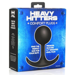 Черная анальная пробка с утяжелением Comfort Plugs Premium Silicone 4.7’’ Weighted Round Plug - 12 см. (Цвет: черный)