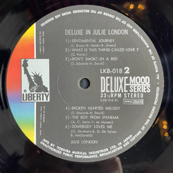 Винтажная виниловая пластинка LP Deluxe In Julie London (Japan 1971) (Obi) Cry Me A River